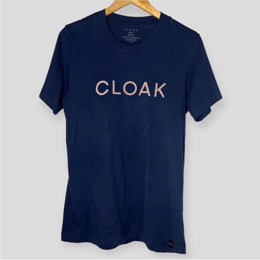 Cloak Hidden in Plain Sight Men’s Size M Spell Logo T-Shirt Navy Blue